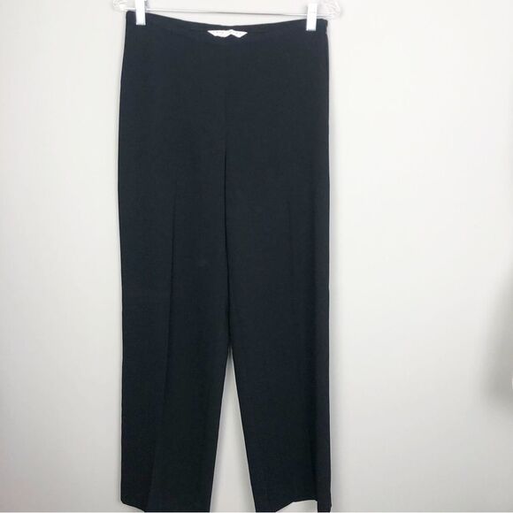TRINA TURK | Solid Black Wide Leg Dress Pants Side Zipper Women’s Size 4 - Picture 1 of 8